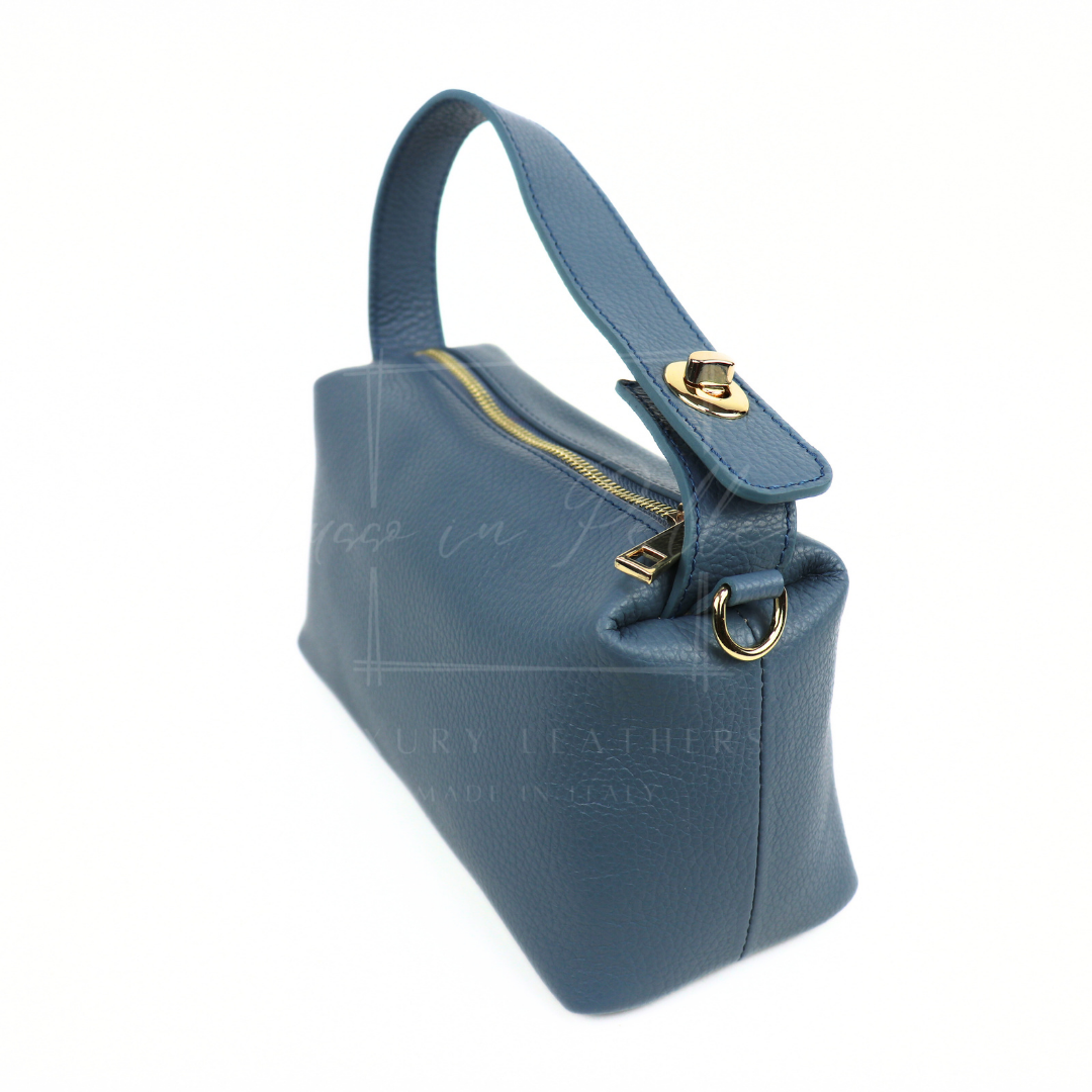 Top Handle Crossbody Leather Bad with Adjustable Detachable Straps - Lussoinpelle Beige Crossbody bags