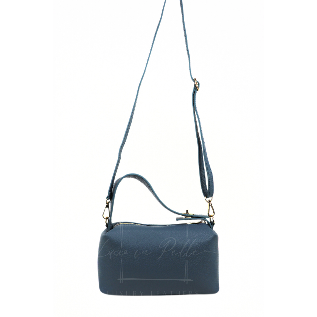 Top Handle Crossbody Leather Bad with Adjustable Detachable Straps - Lussoinpelle Beige Crossbody bags