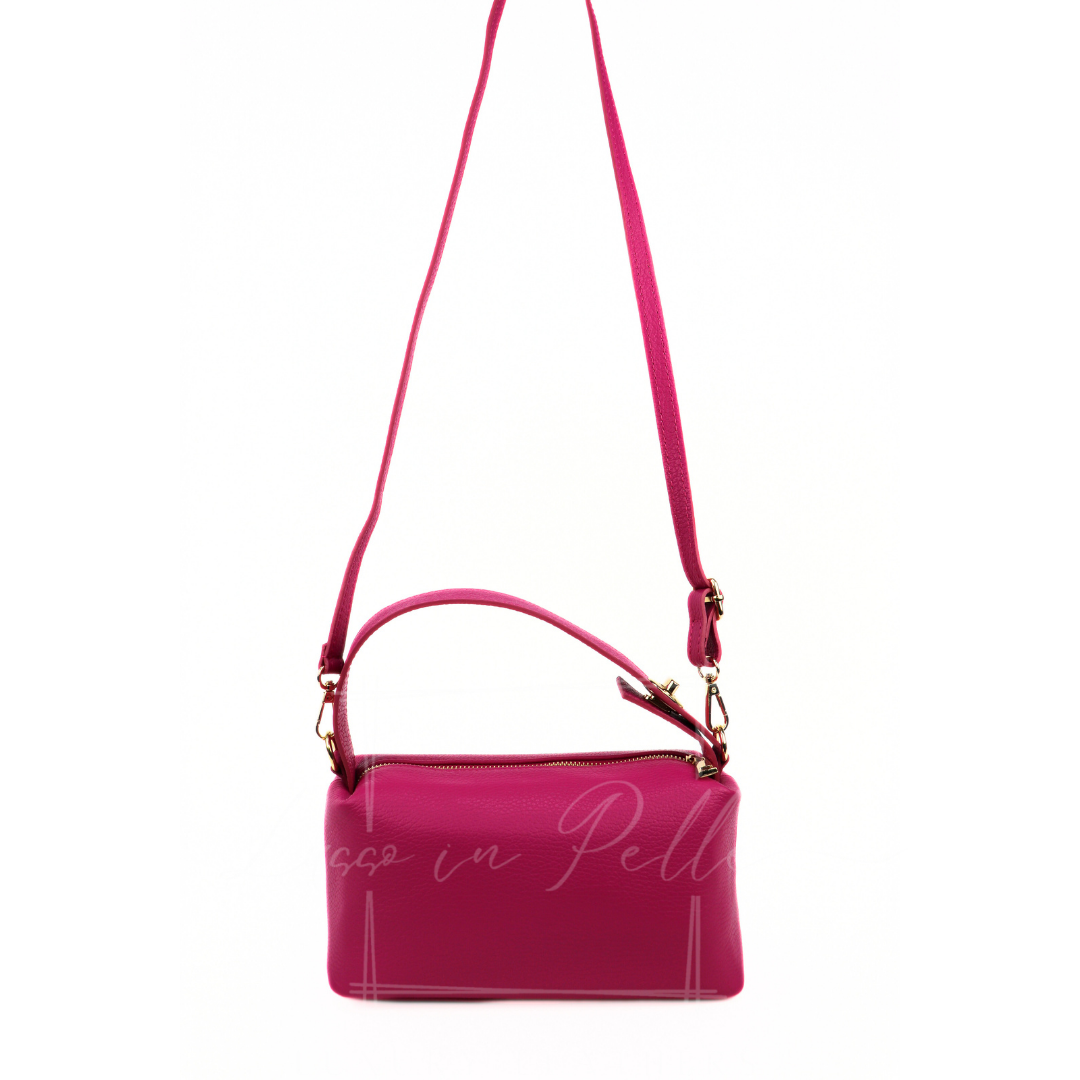 Top Handle Crossbody Leather Bad with Adjustable Detachable Straps
