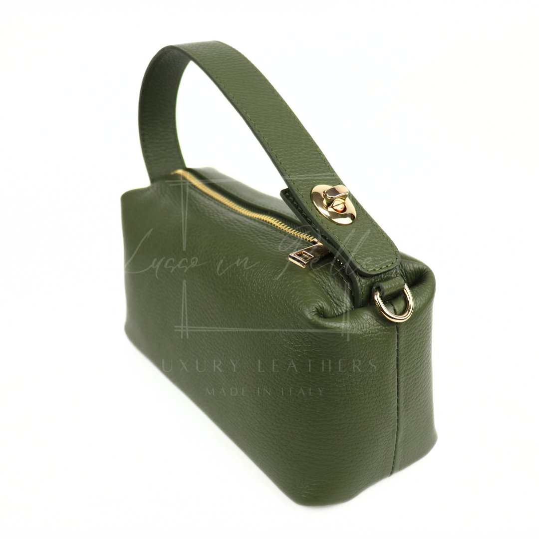 Top Handle Crossbody Leather Bad with Adjustable Detachable Straps