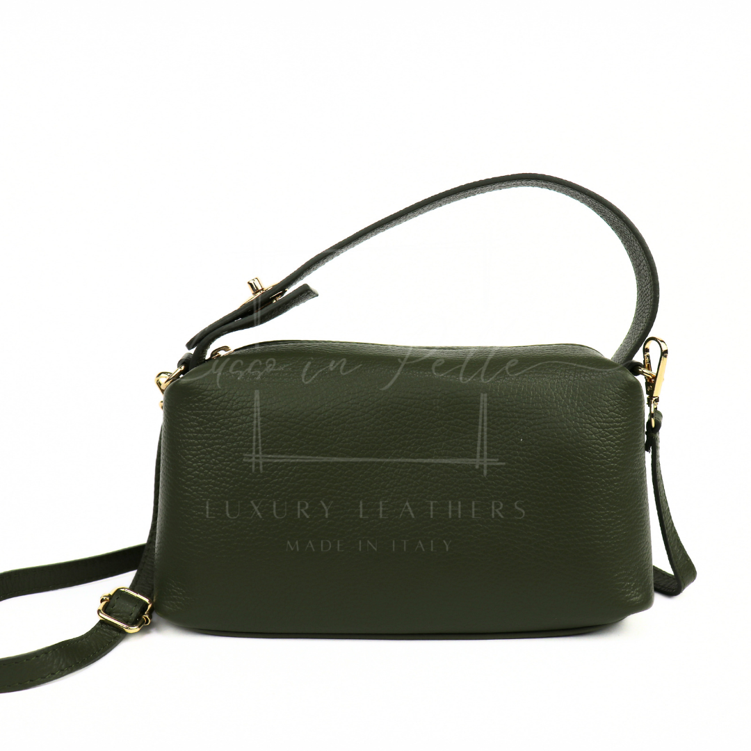 Top Handle Crossbody Leather Bad with Adjustable Detachable Straps