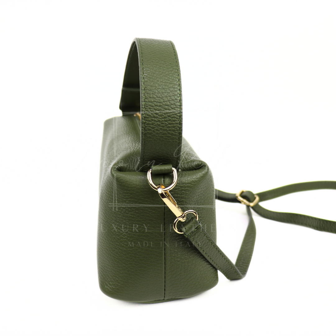 Top Handle Crossbody Leather Bad with Adjustable Detachable Straps