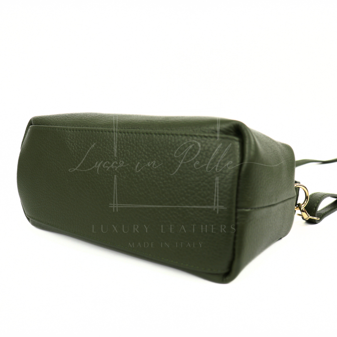Top Handle Crossbody Leather Bad with Adjustable Detachable Straps