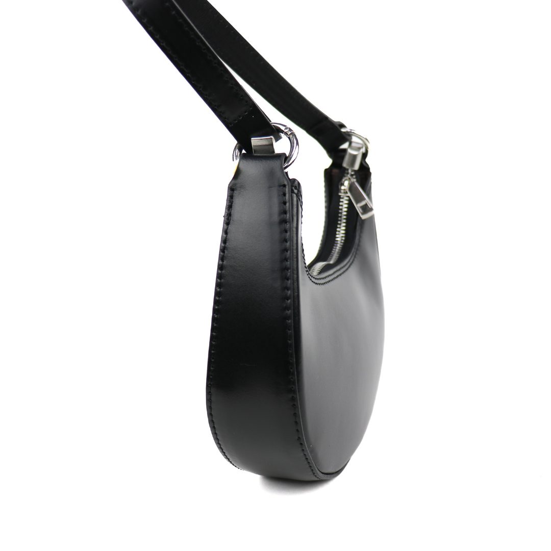 Small Shoulder Bag with Detachable Straps - Lussoinpelle White/Tan Shoulder Bag