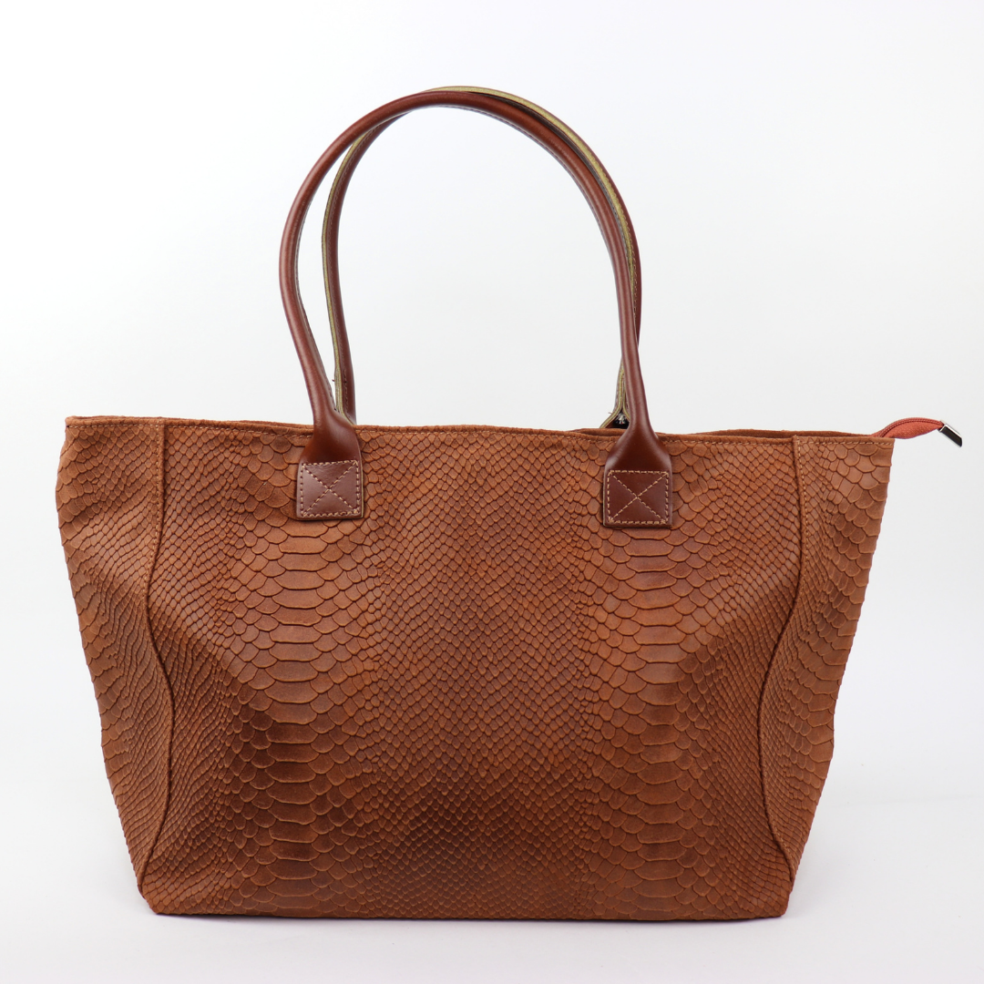 Suede Two Style Large Shopper Bag