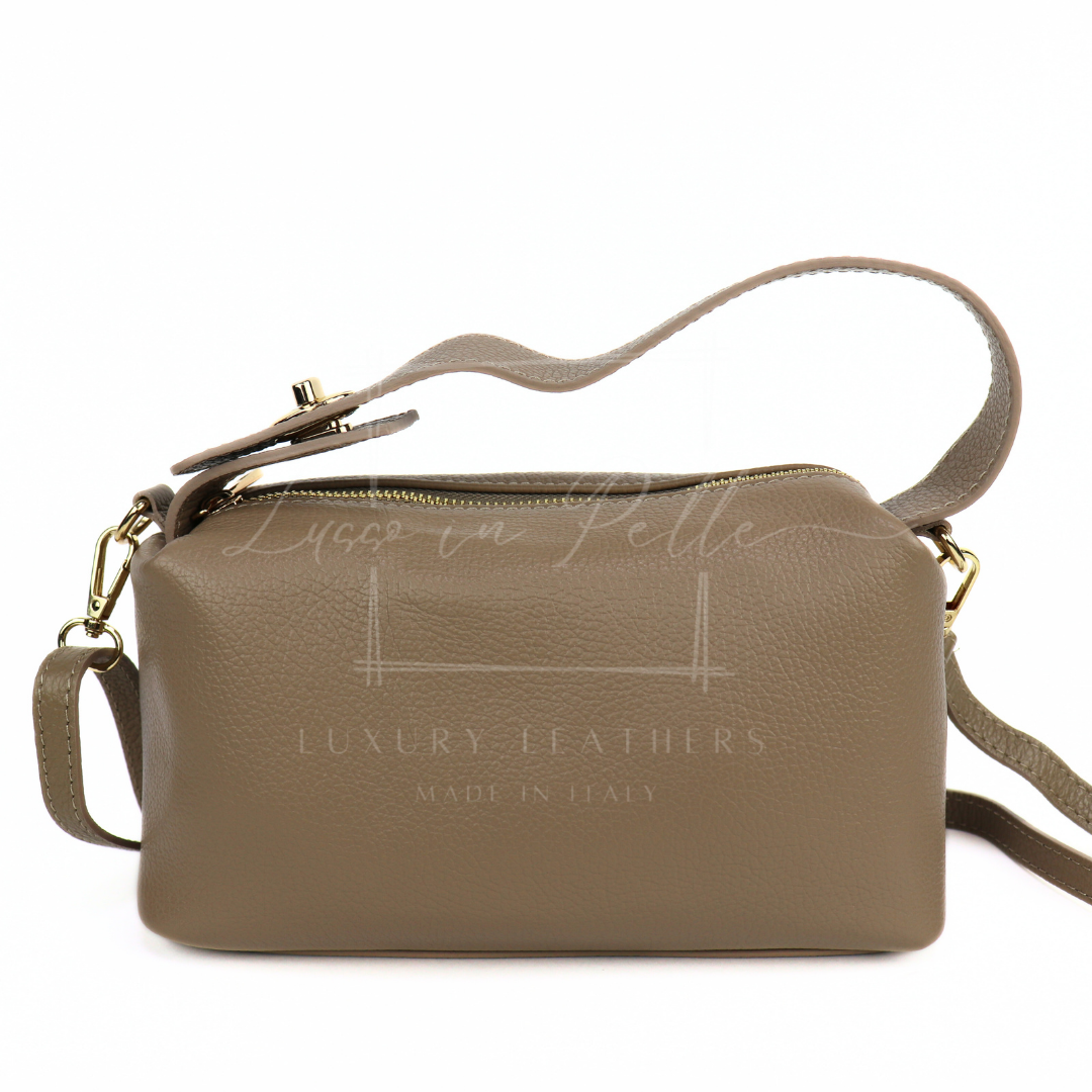 Top Handle Crossbody Leather Bad with Adjustable Detachable Straps