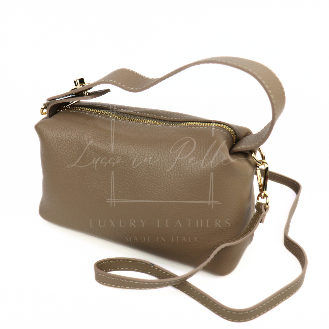 Top Handle Crossbody Leather Bad with Adjustable Detachable Straps
