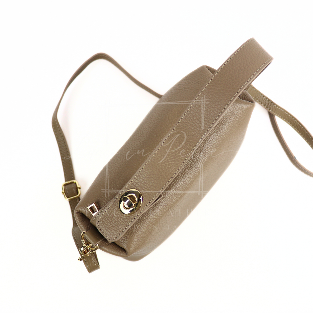 Top Handle Crossbody Leather Bad with Adjustable Detachable Straps