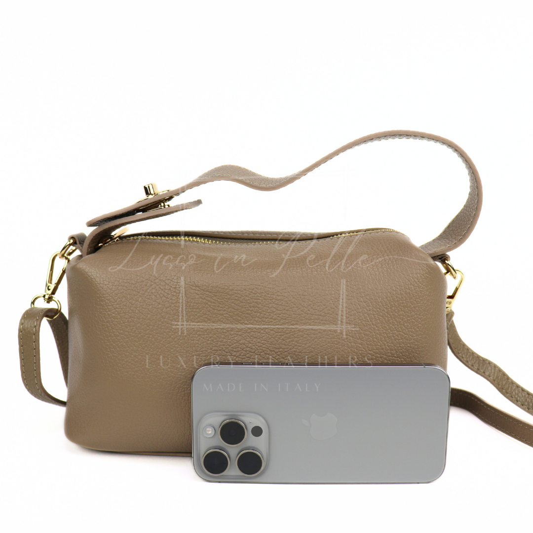 Top Handle Crossbody Leather Bad with Adjustable Detachable Straps