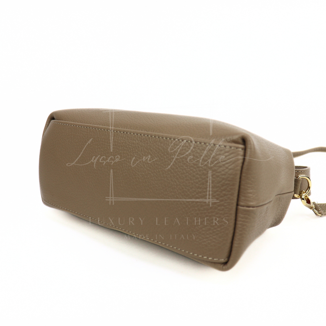 Top Handle Crossbody Leather Bad with Adjustable Detachable Straps