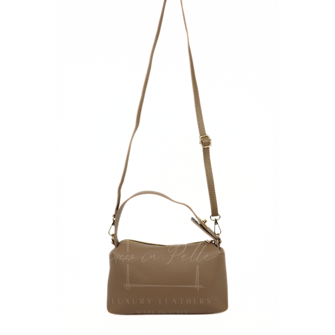Top Handle Crossbody Leather Bad with Adjustable Detachable Straps