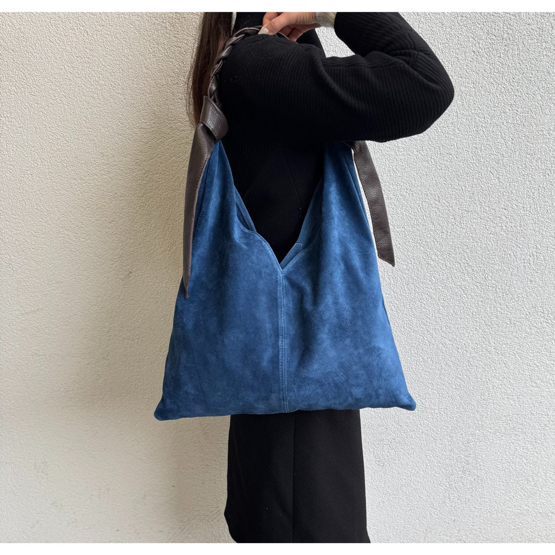 Suede Hobo Bag - Lussoinpelle Denim Tote bags