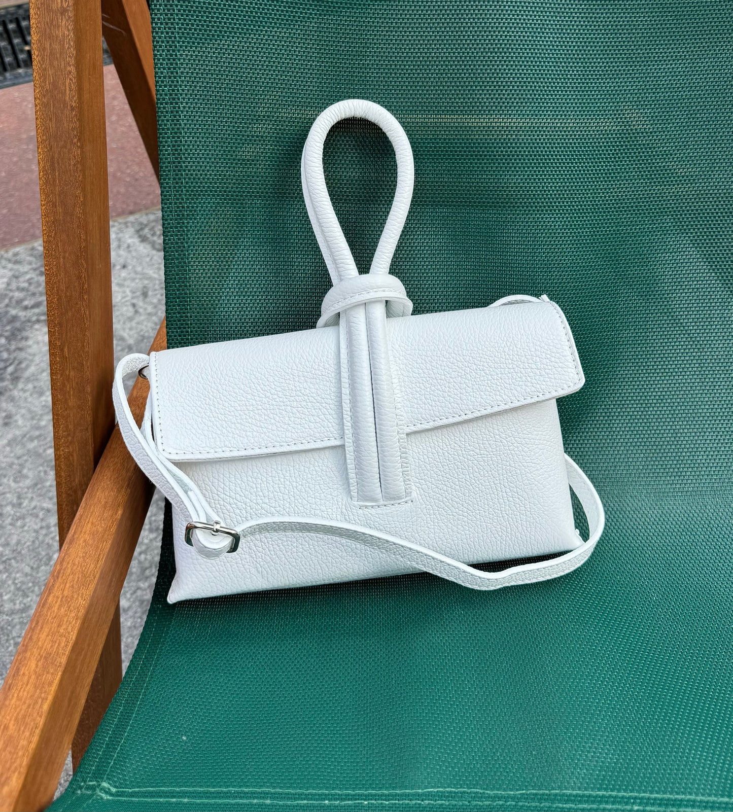 Versatile Leather Bag with Adjustable Detachable Strap - Wrist Bag - Clutch Bag