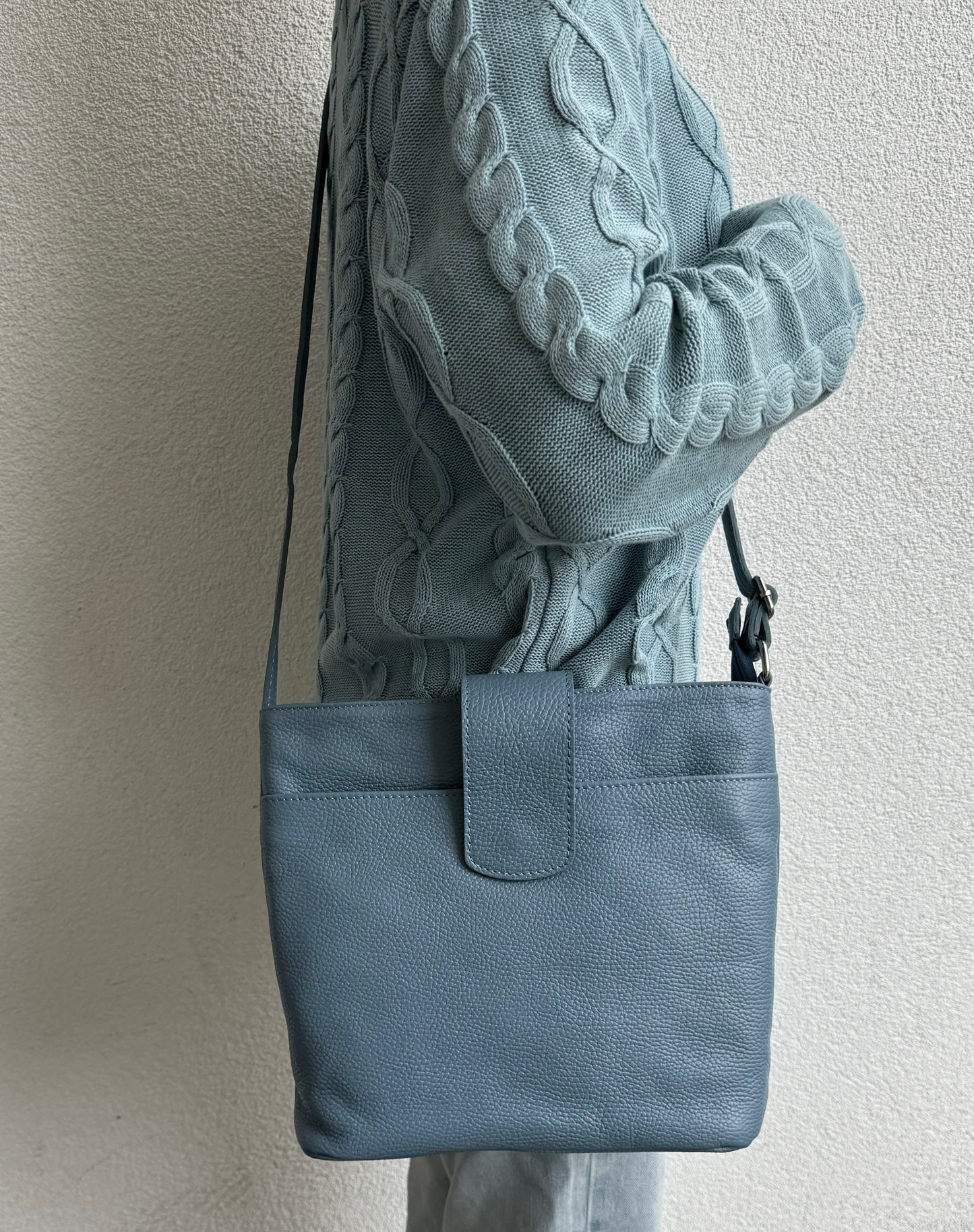 Italian Leather Shoulder/Crossbody Bag with Adjustable Straps