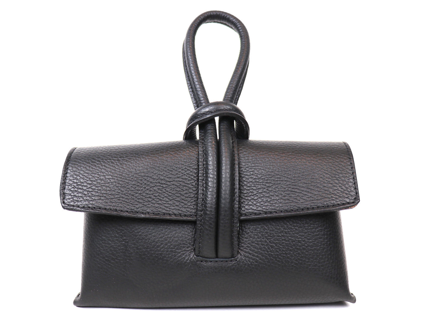 Versatile Leather Bag with Adjustable Detachable Strap - Wrist Bag - Clutch Bag