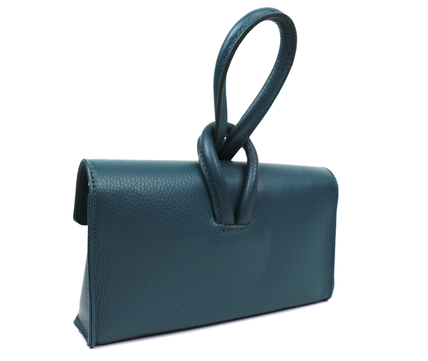 Versatile Leather Bag with Adjustable Detachable Strap - Wrist Bag - Clutch Bag