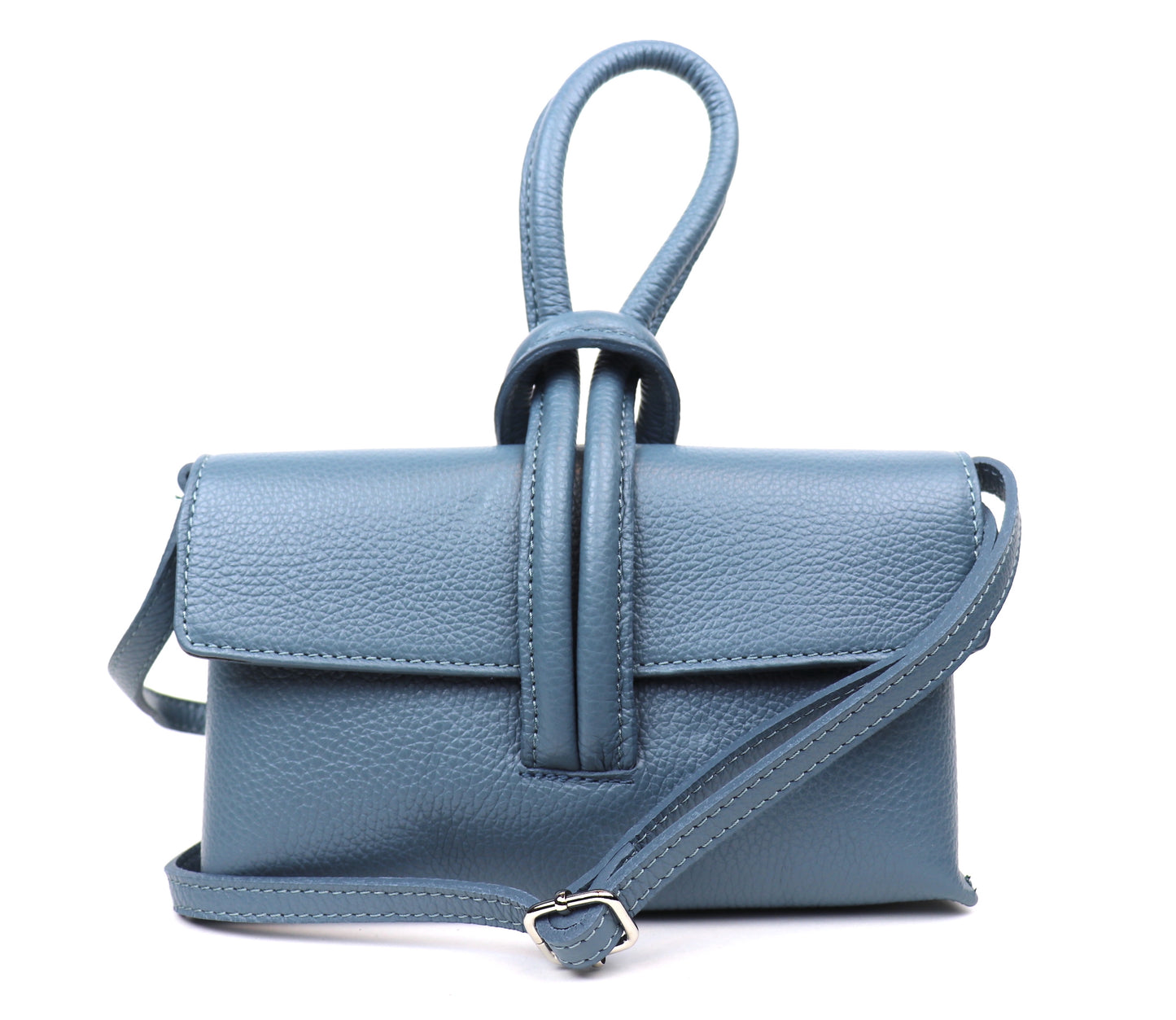 Versatile Leather Bag with Adjustable Detachable Strap - Wrist Bag - Clutch Bag