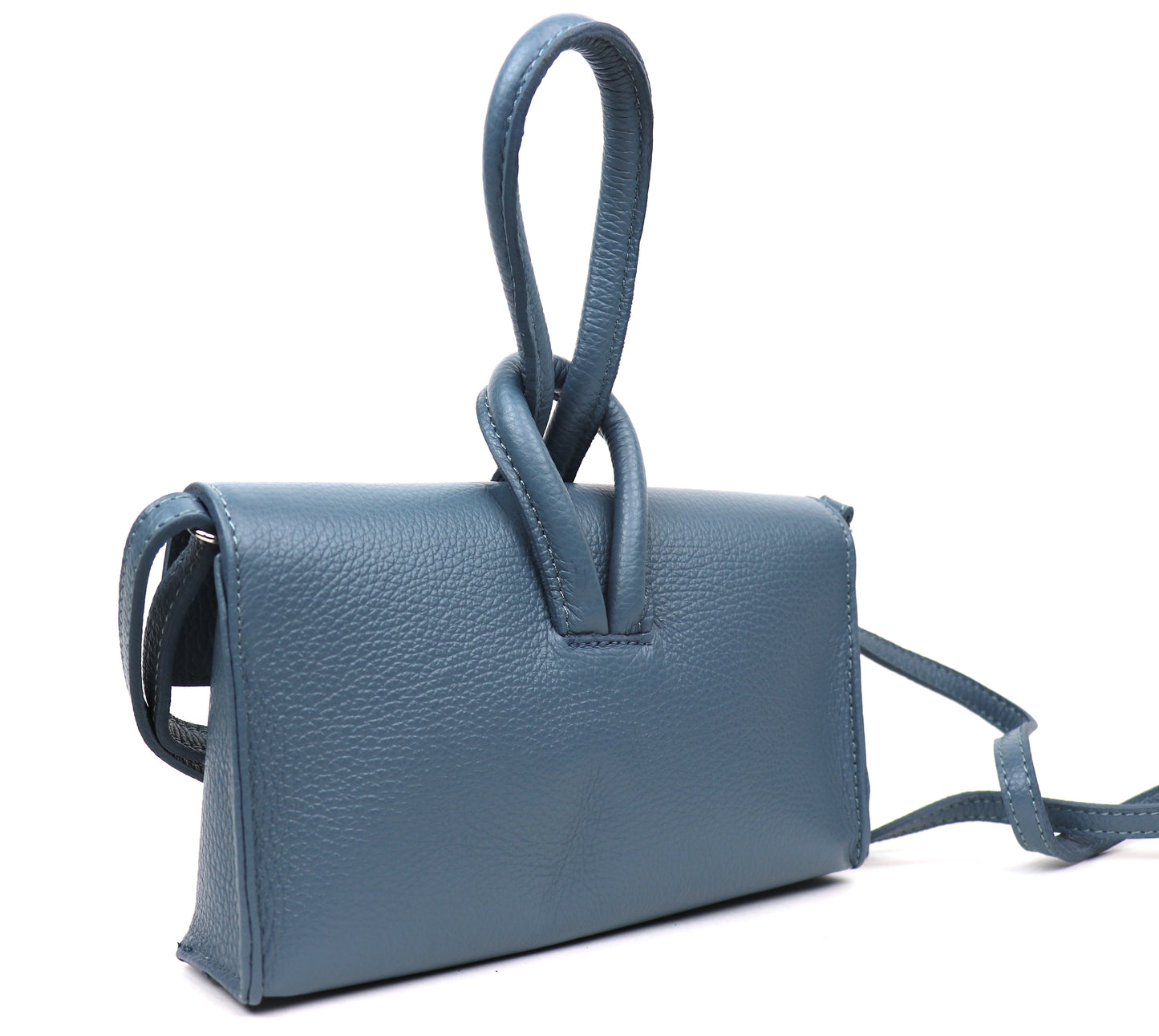Versatile Leather Bag with Adjustable Detachable Strap - Wrist Bag - Clutch Bag