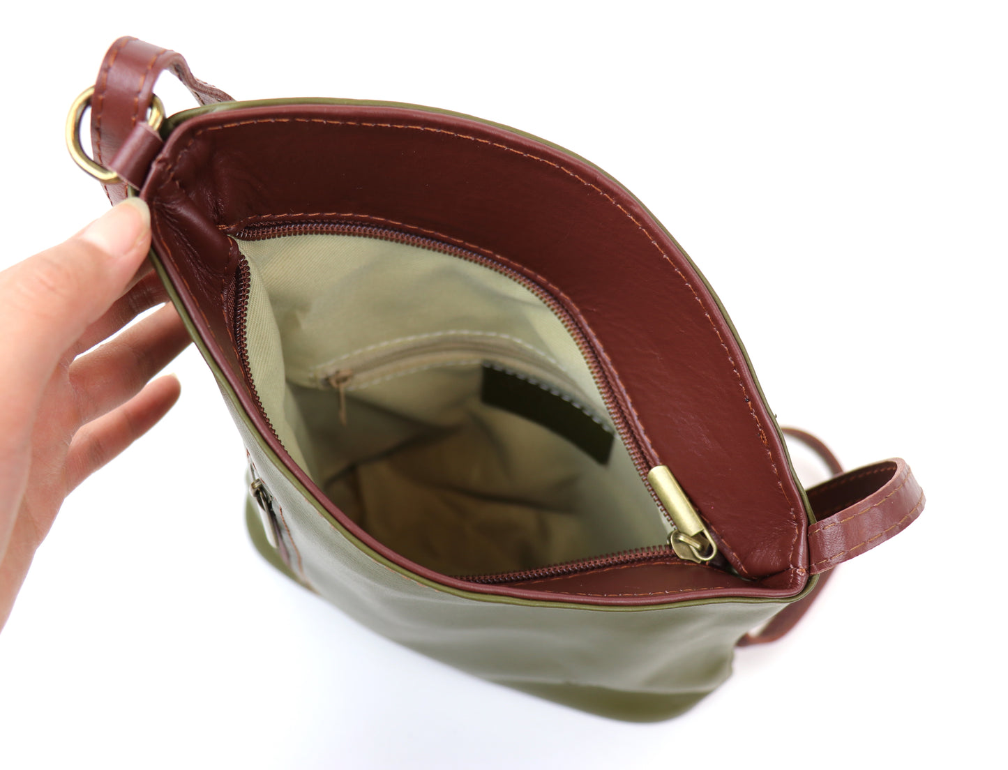 Genuine Soft Italian Leather Crossbody Messenger Handbag