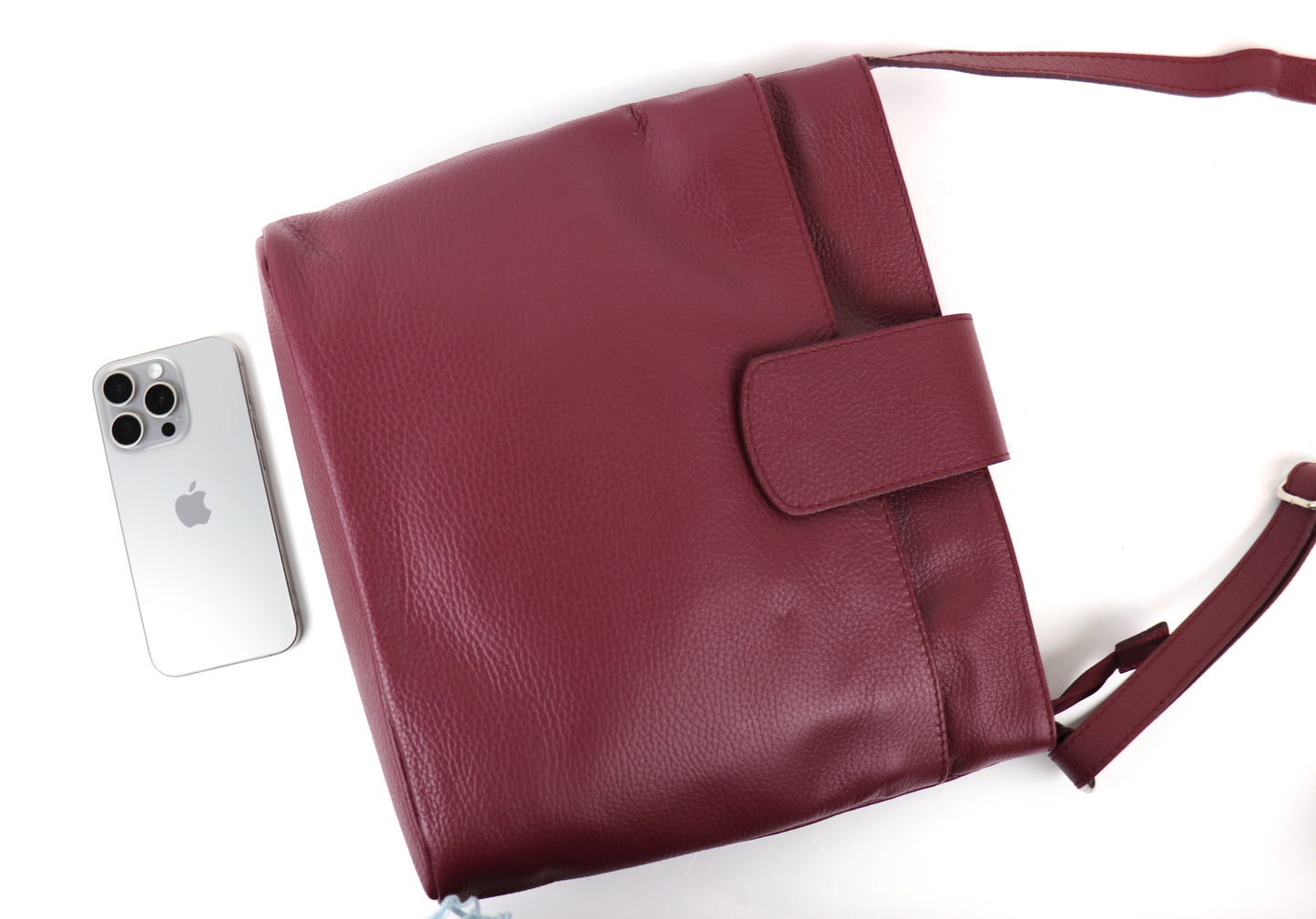 Italian Leather Shoulder/Crossbody Bag with Adjustable Straps