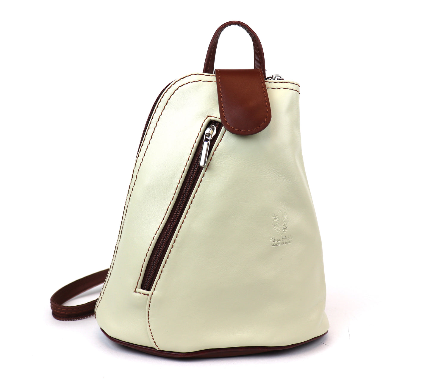 Small Vera Pelle Italian Soft Leather Backpack