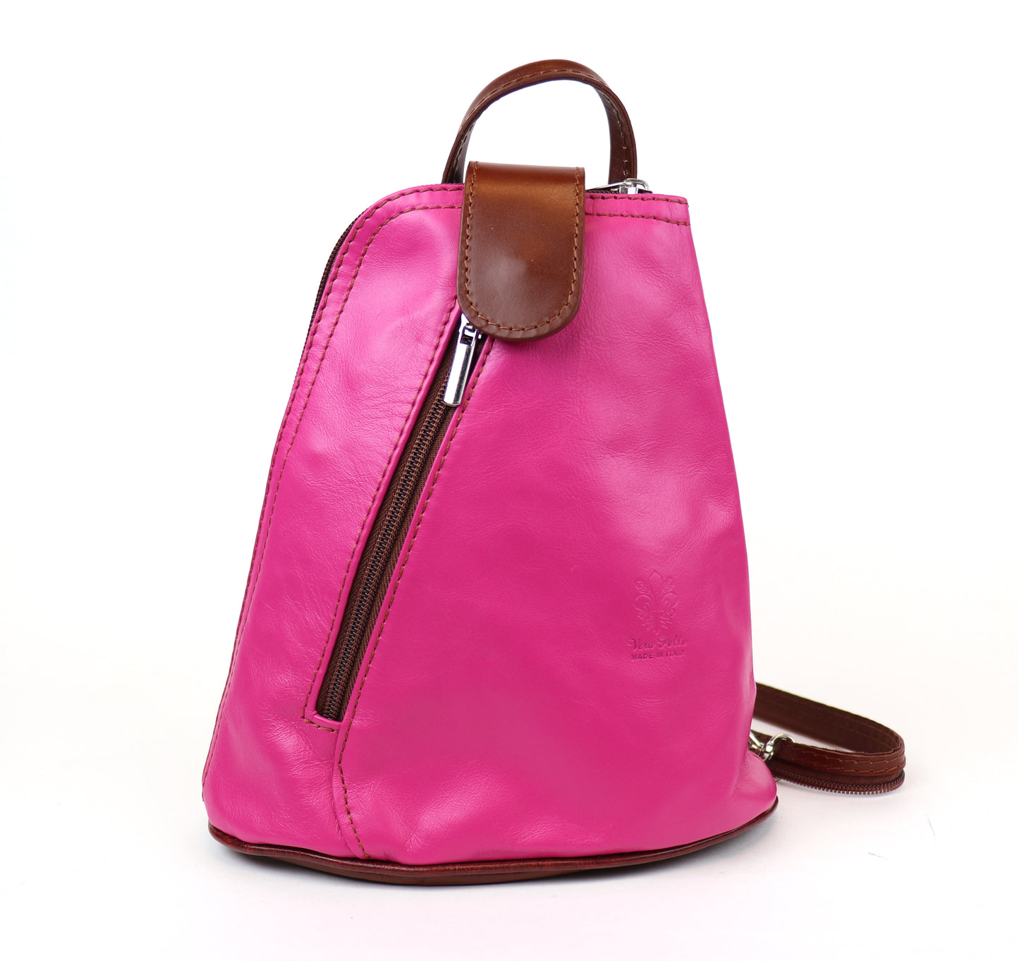 Small Vera Pelle Italian Soft Leather Backpack