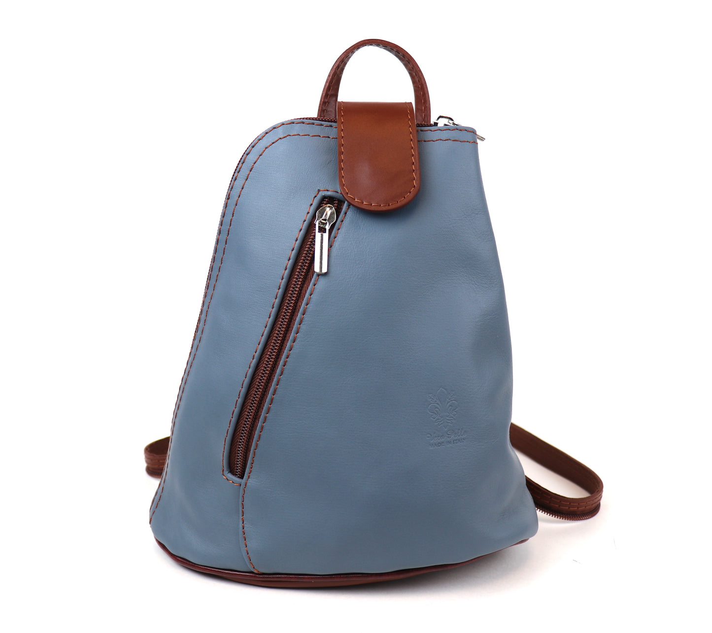 Small Vera Pelle Italian Soft Leather Backpack