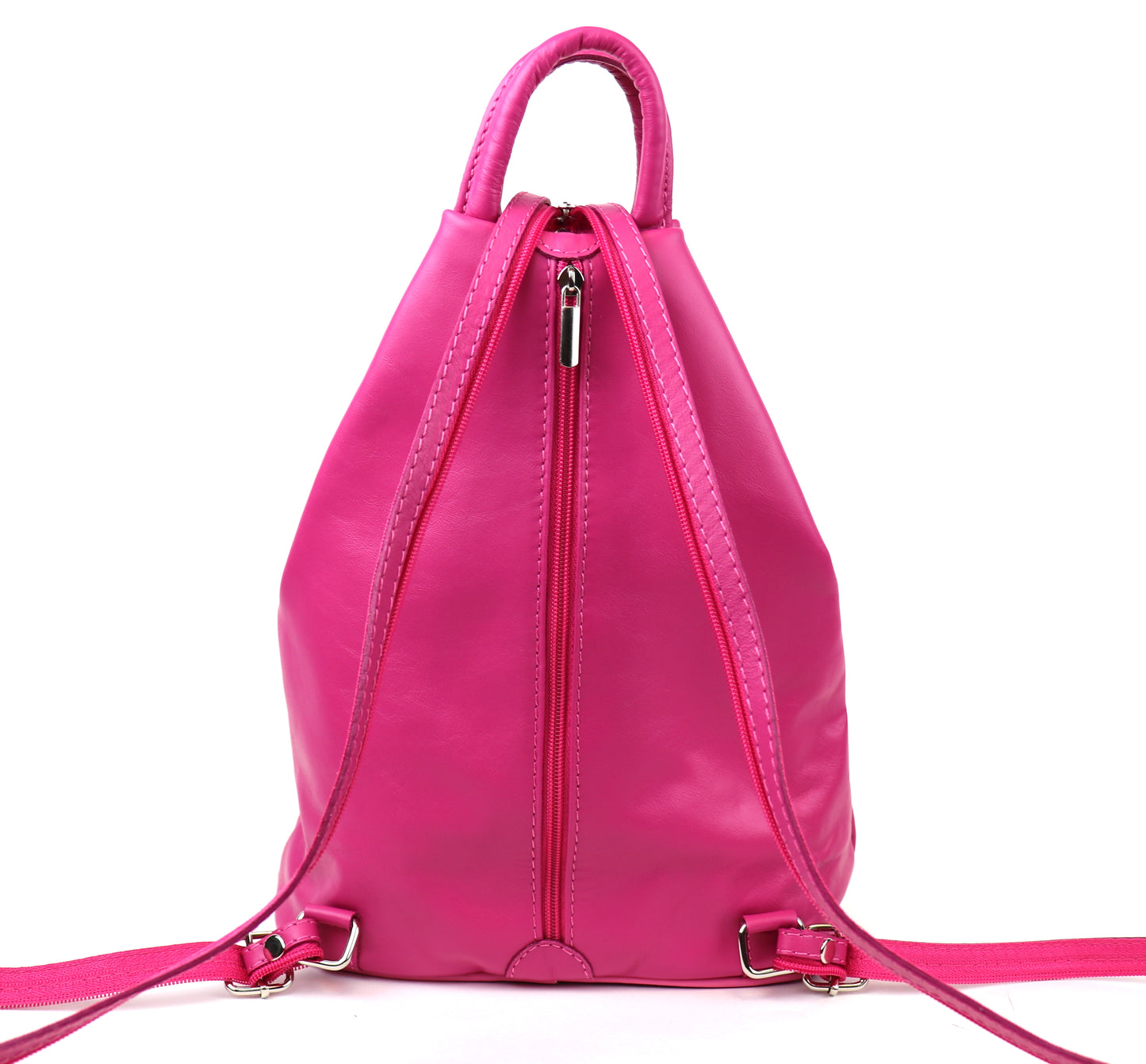 Vera Pelle Handmade Soft Leather Backpack Single Tone - Lussoinpelle Nude Pink Bakcpack