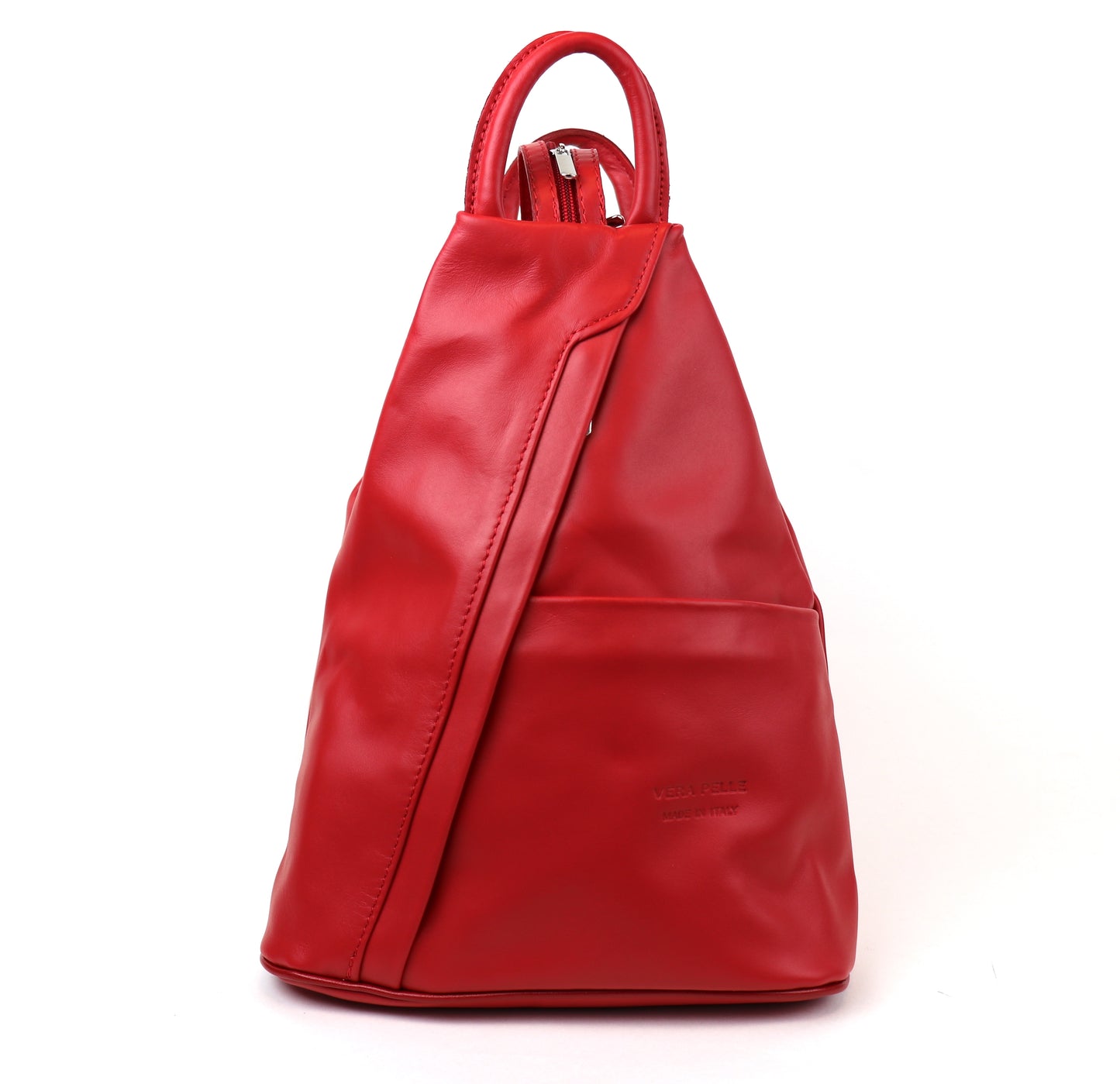 Vera Pelle Handmade Soft Leather Backpack Single Tone - Lussoinpelle Nude Pink Bakcpack