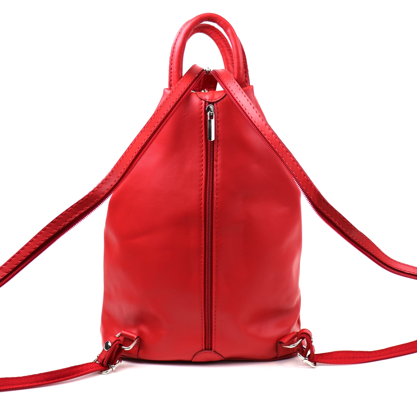Vera Pelle Handmade Soft Leather Backpack Single Tone - Lussoinpelle Nude Pink Bakcpack