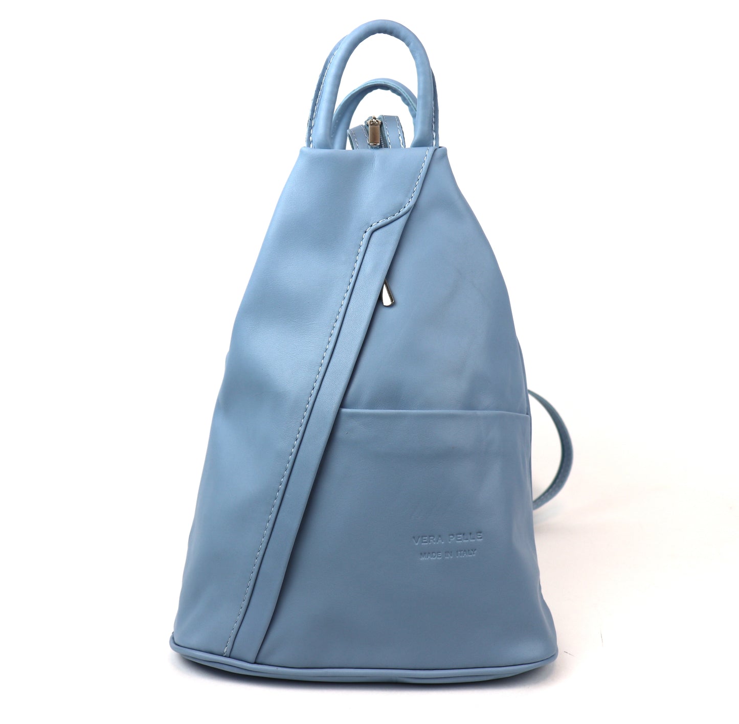 Vera Pelle Handmade Soft Leather Backpack Single Tone - Lussoinpelle Nude Pink Bakcpack