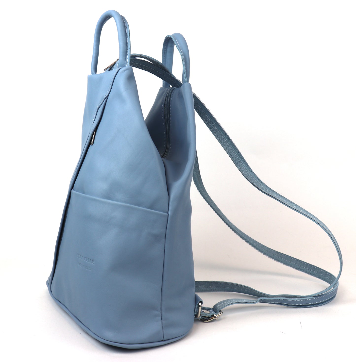 Vera Pelle Handmade Soft Leather Backpack Single Tone - Lussoinpelle Nude Pink Bakcpack