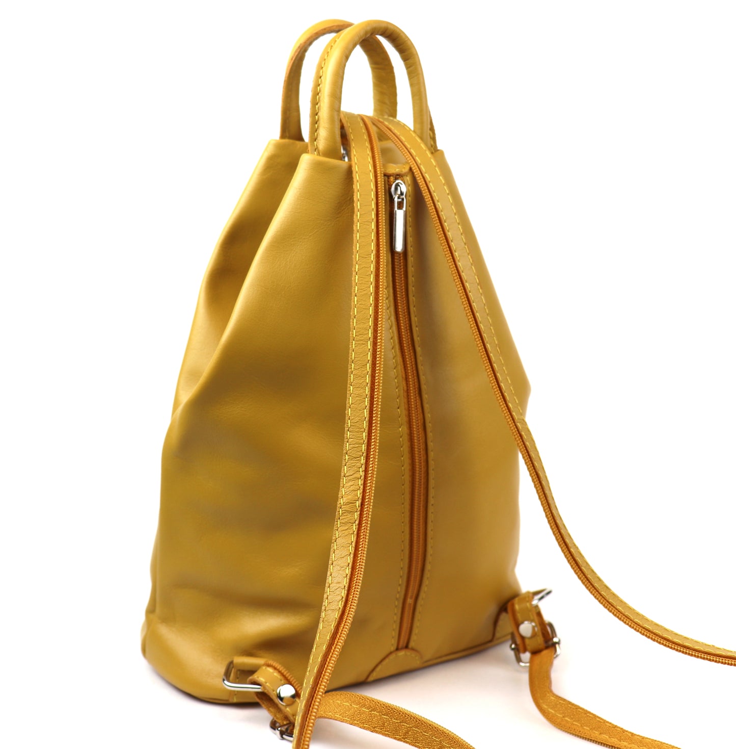 Vera Pelle Handmade Soft Leather Backpack Single Tone - Lussoinpelle Nude Pink Bakcpack