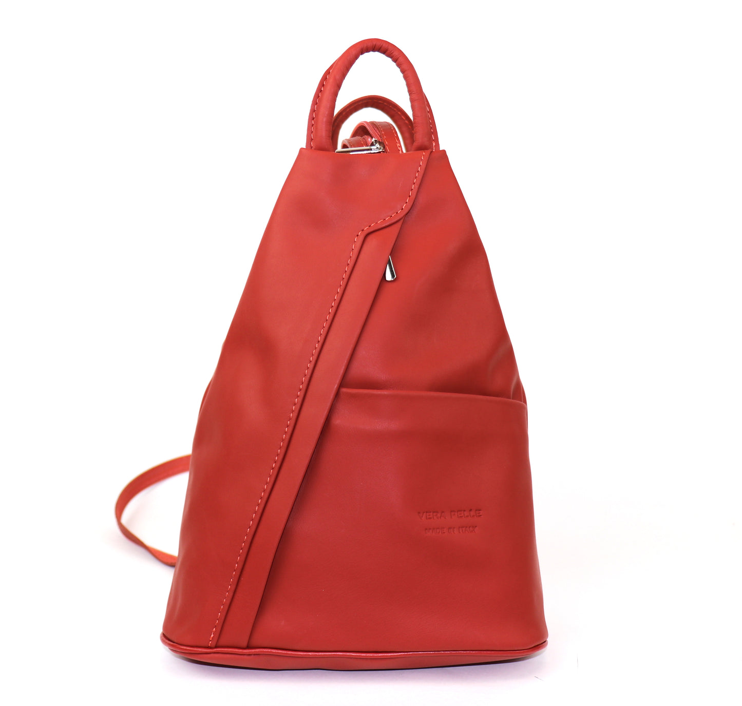 Vera Pelle Handmade Soft Leather Backpack Single Tone - Lussoinpelle Nude Pink Bakcpack