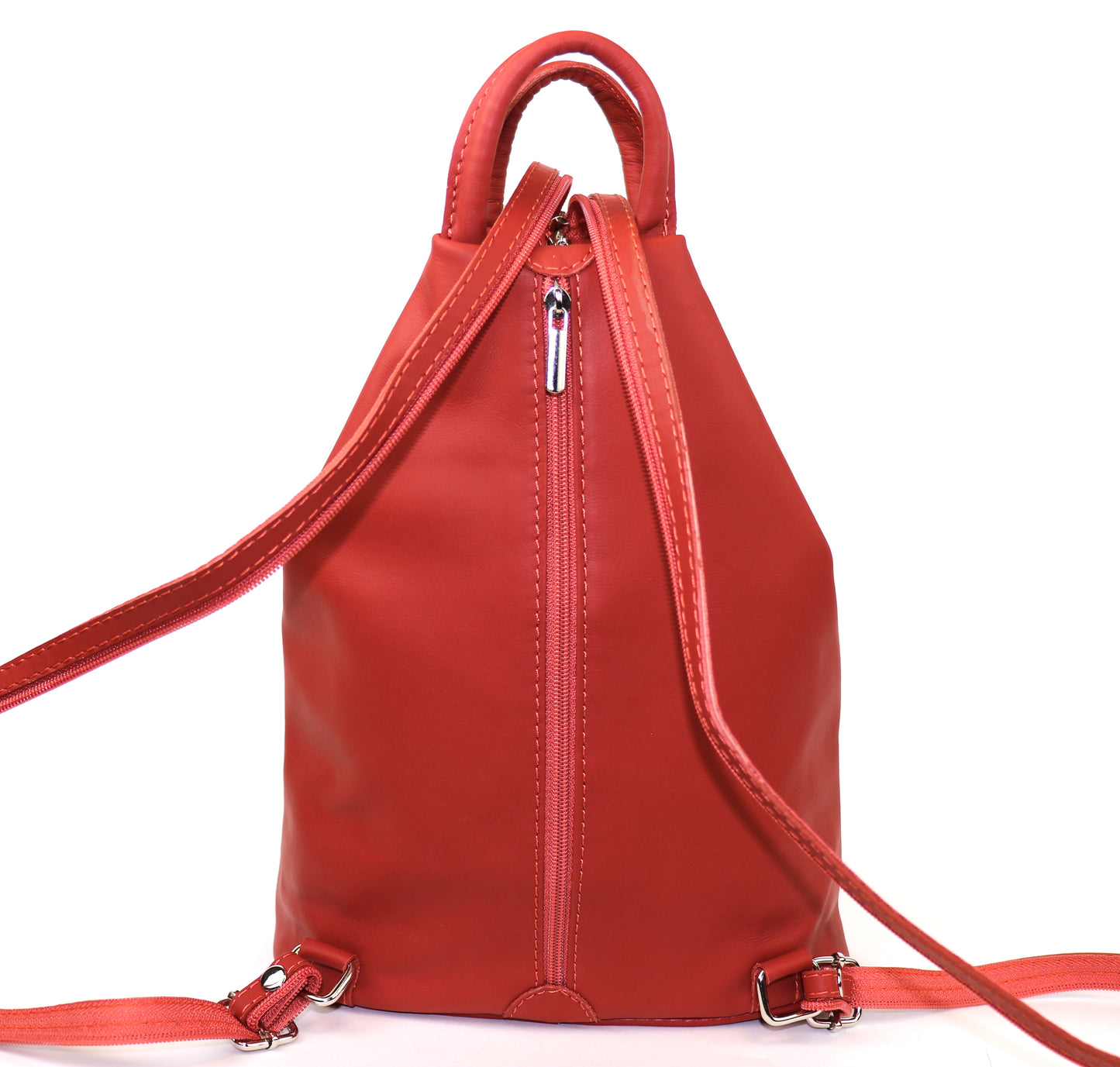 Vera Pelle Handmade Soft Leather Backpack Single Tone - Lussoinpelle Nude Pink Bakcpack