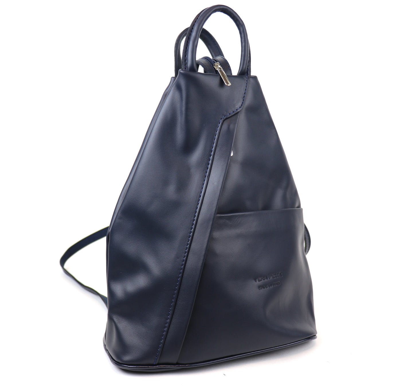 Vera Pelle Handmade Soft Leather Backpack Single Tone - Lussoinpelle Nude Pink Bakcpack