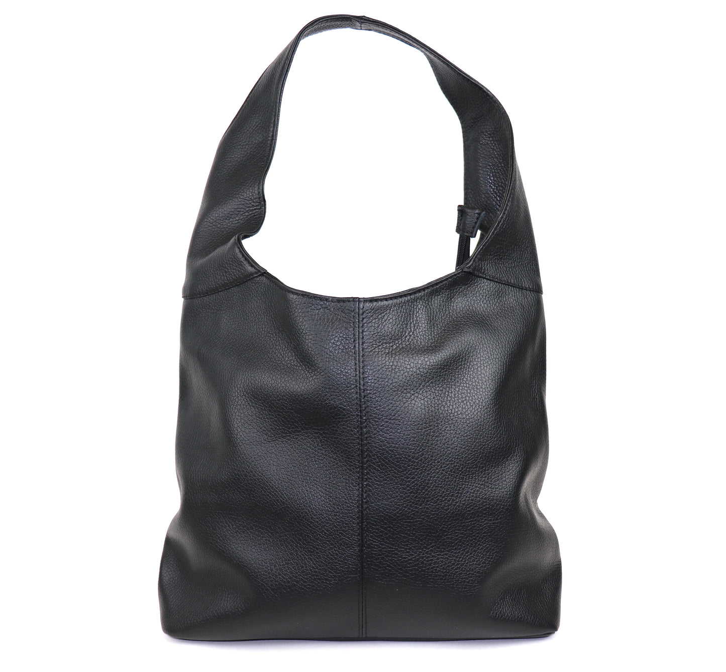 Cali Genuine Leather Hobo Bag Everyday Practical Leather Tote Bag - Lussoinpelle Black Tote bags