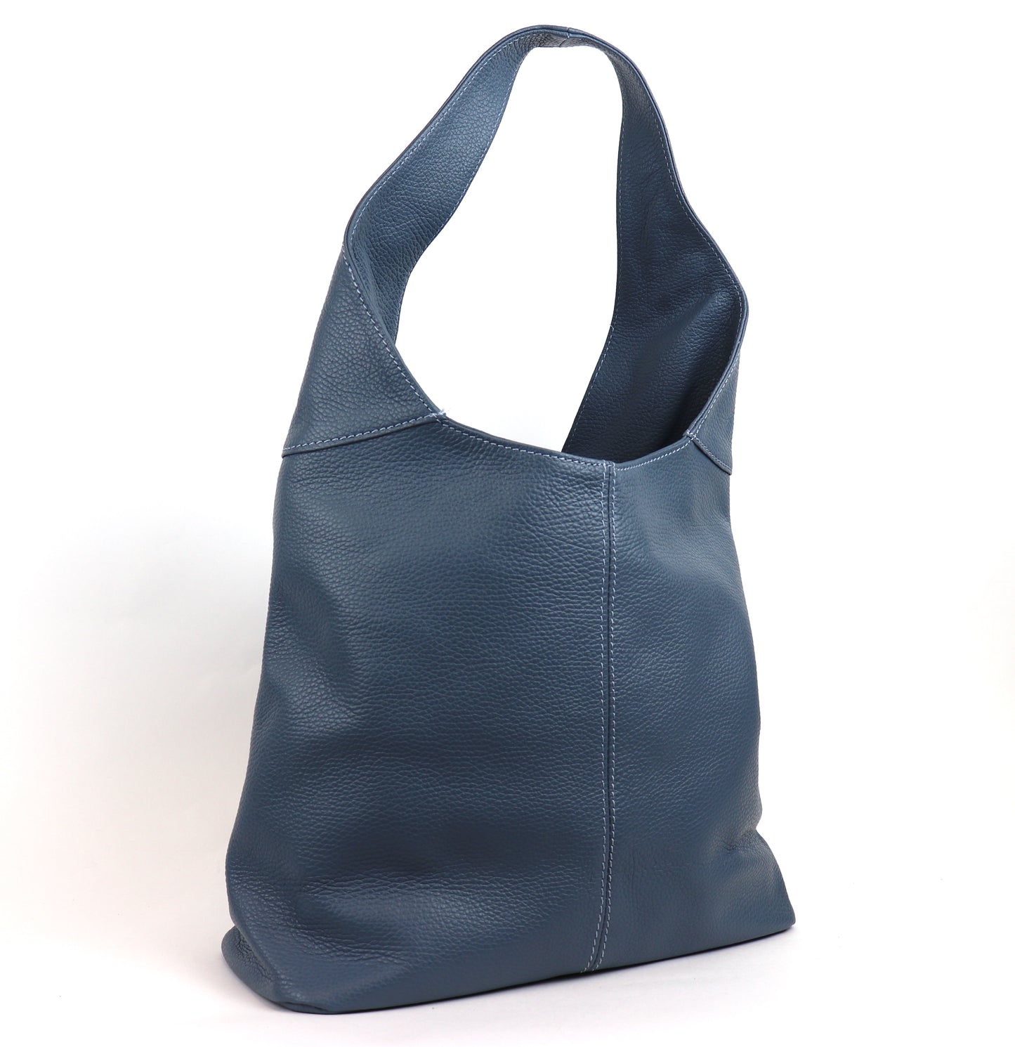 Cali Genuine Leather Hobo Bag Everyday Practical Leather Tote Bag - Lussoinpelle Black Tote bags