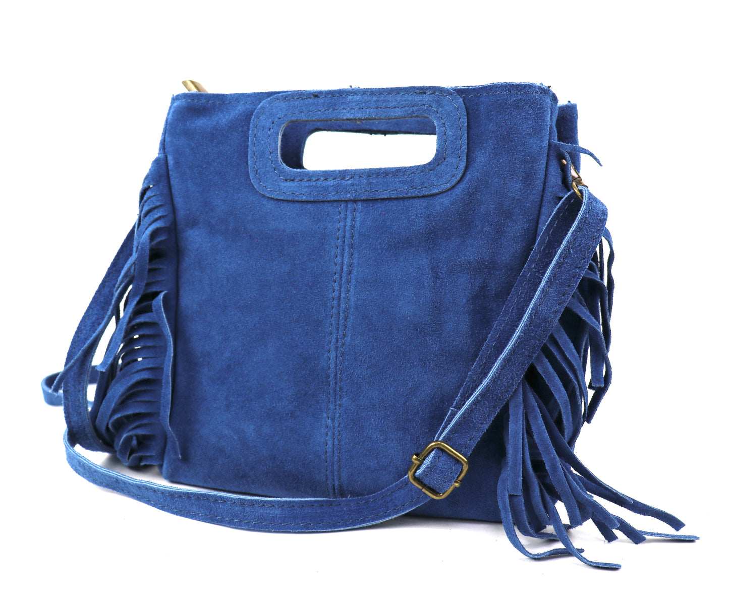 Suede Boho Tassel Crossbody Bag with Adjustable Detachable Straps