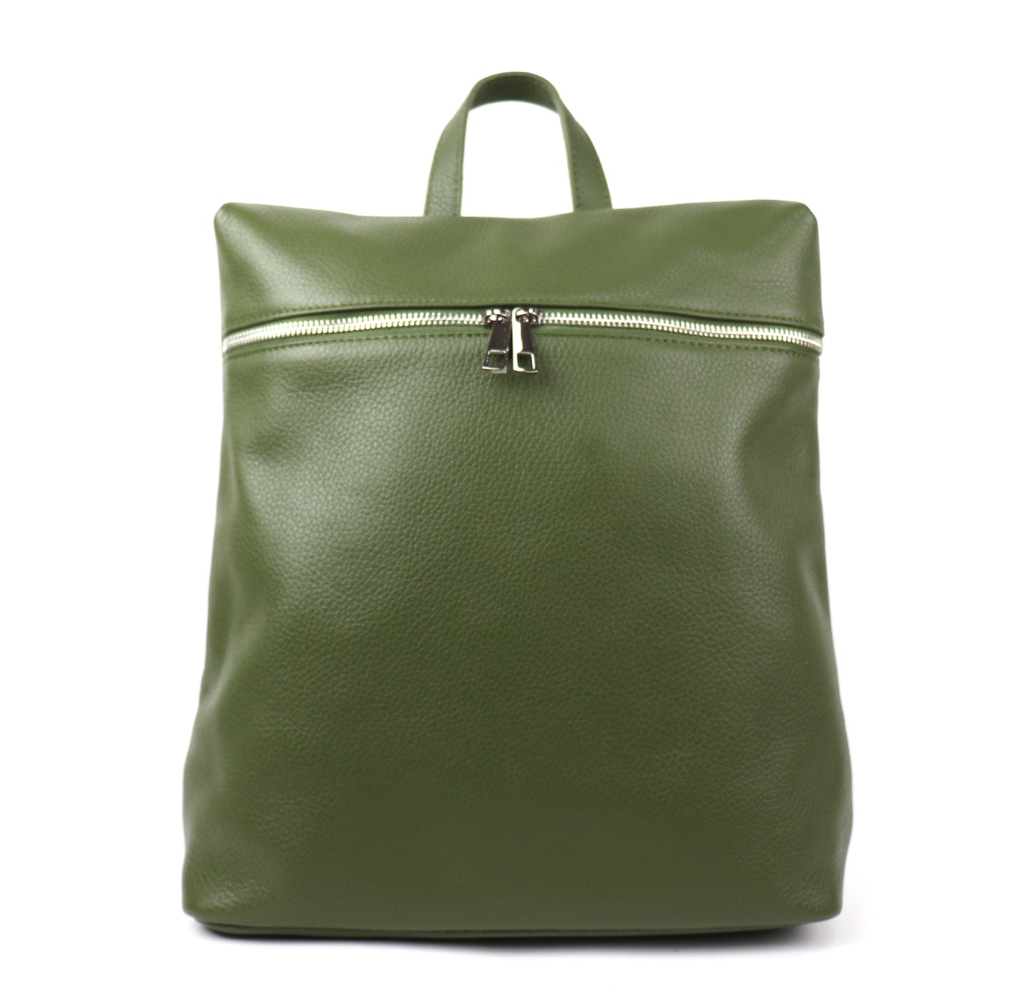 Versatile Italian Pebbled Leather Backpack for Laptop