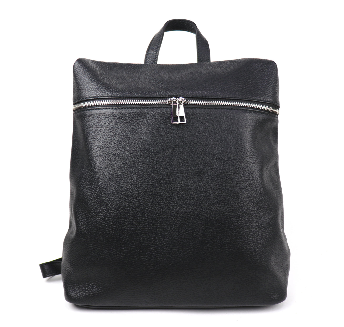 Versatile Italian Pebbled Leather Backpack for Laptop