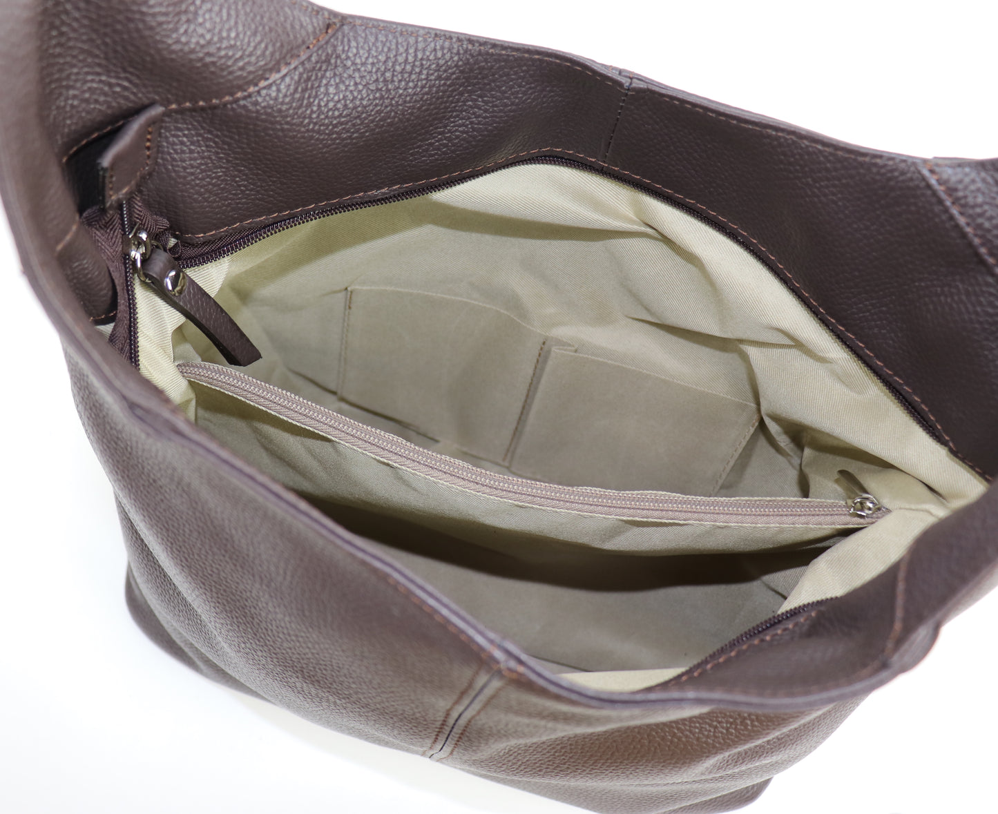 Cali Genuine Leather Hobo Bag Everyday Practical Leather Tote Bag - Lussoinpelle Black Tote bags