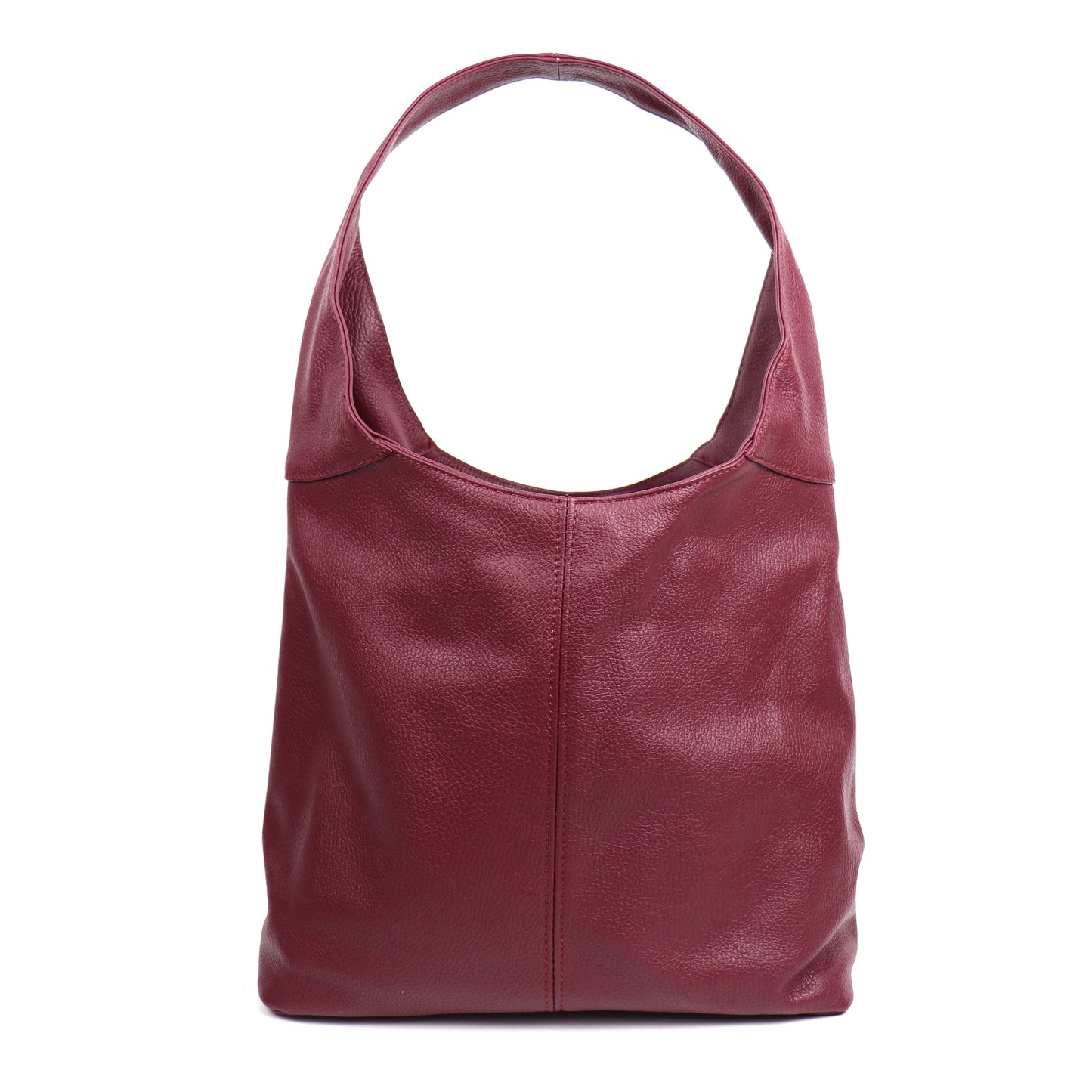 Cali Genuine Leather Hobo Bag Everyday Practical Leather Tote Bag - Lussoinpelle Burgundy Tote bags