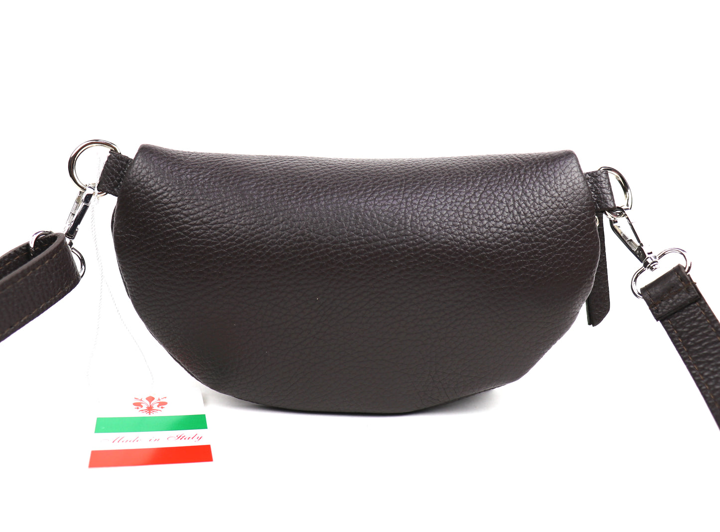 Small Genuine Grain Leather Bumbag