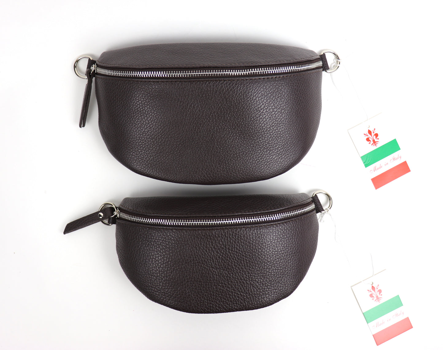 Small Genuine Grain Leather Bumbag