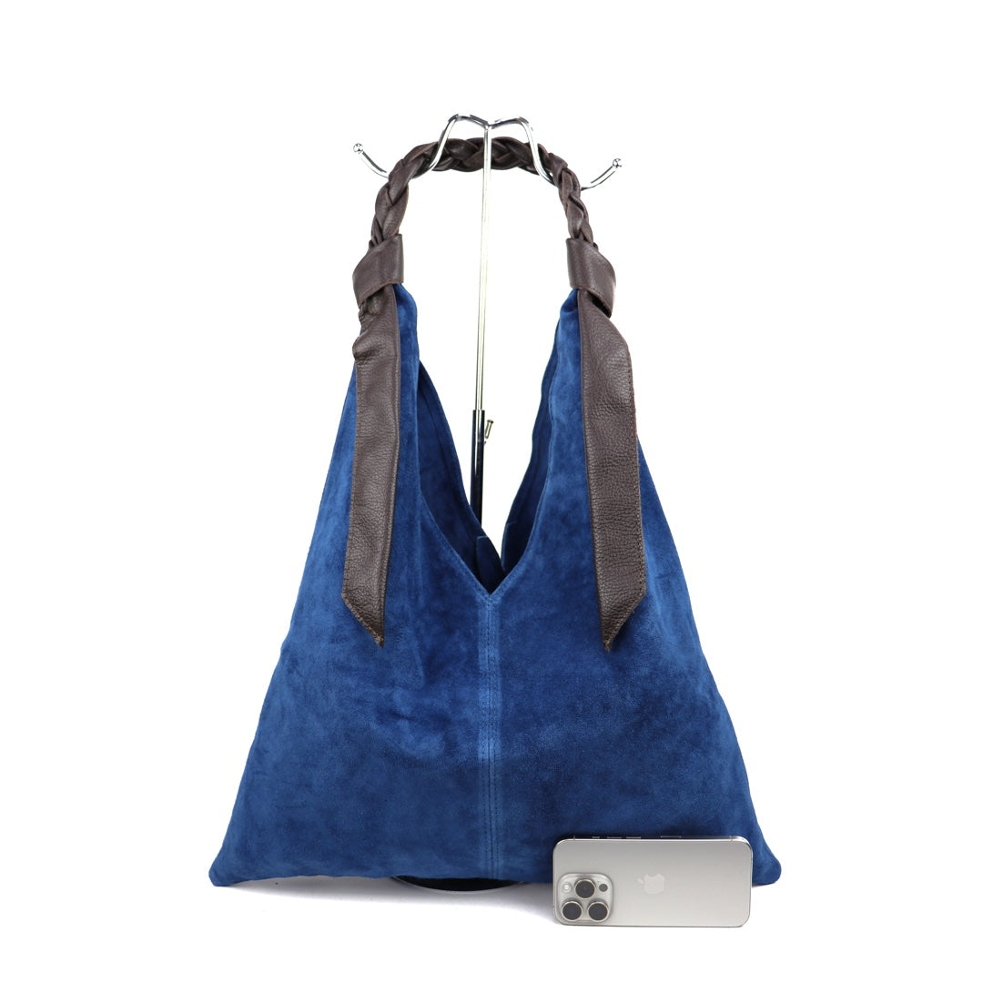 Suede Hobo Bag - Lussoinpelle Denim Tote bags
