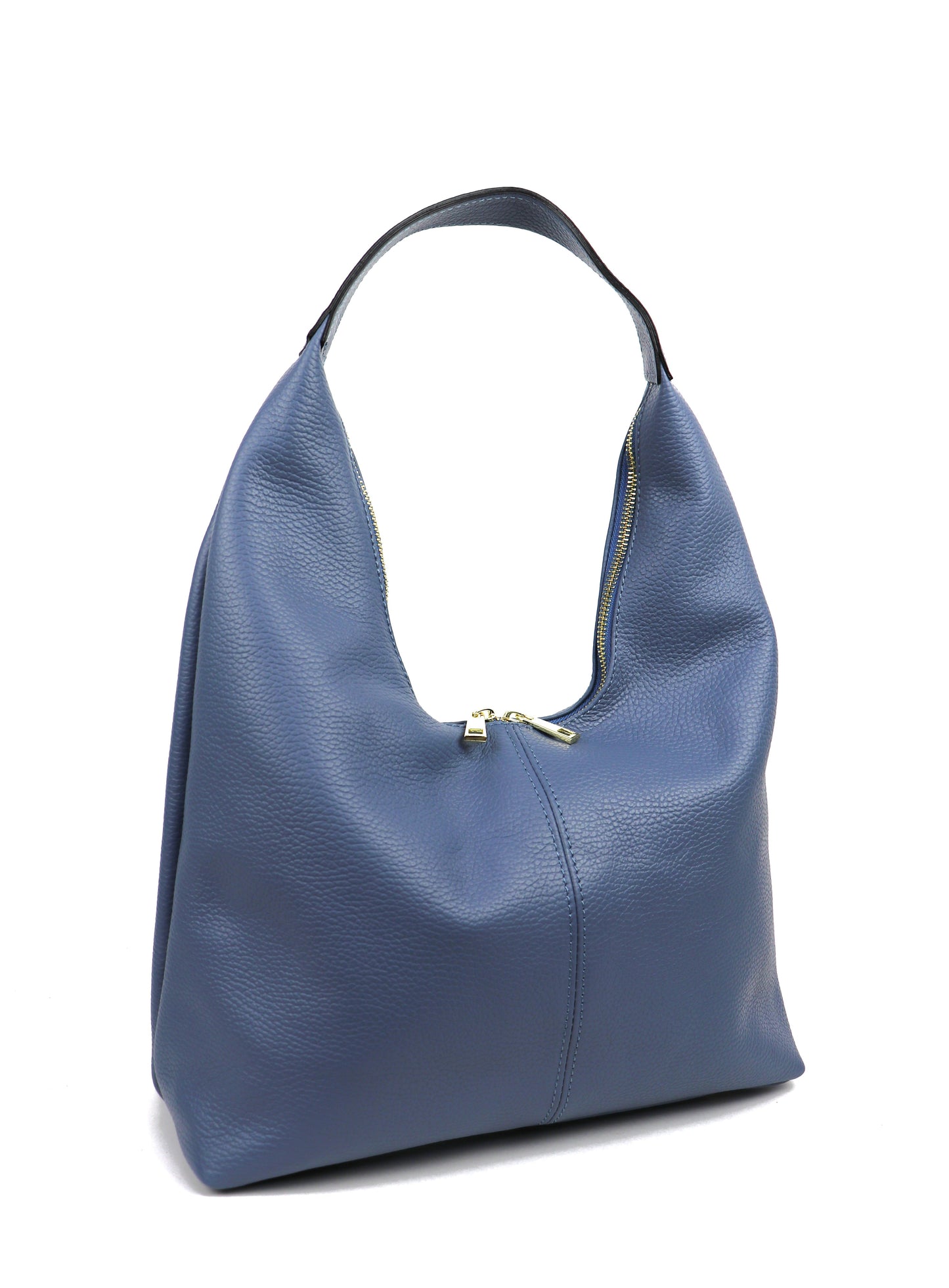 Structured Shoulder Bag DENIM / TAN