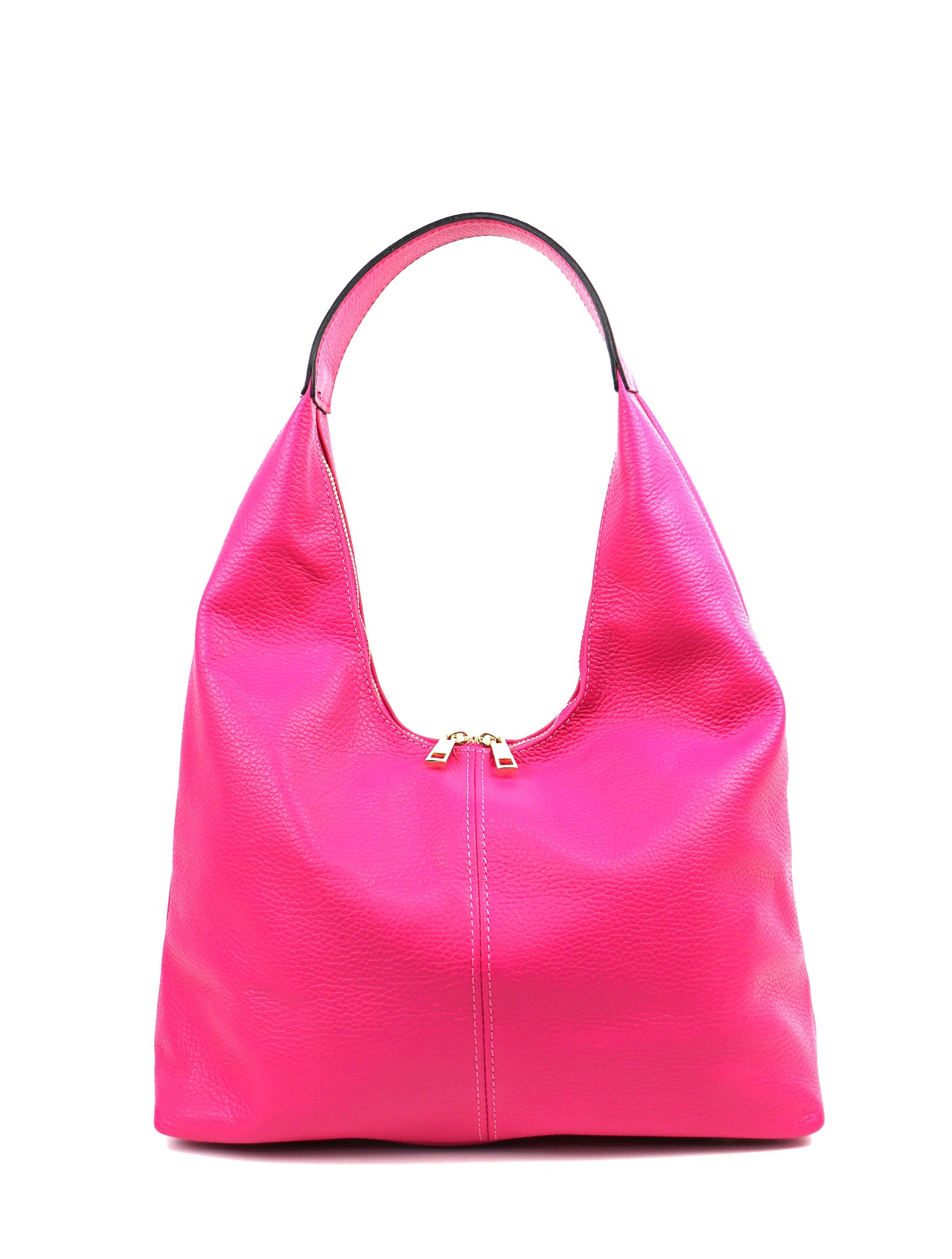 Structured Shoulder Bag FUCHSIA / TAN