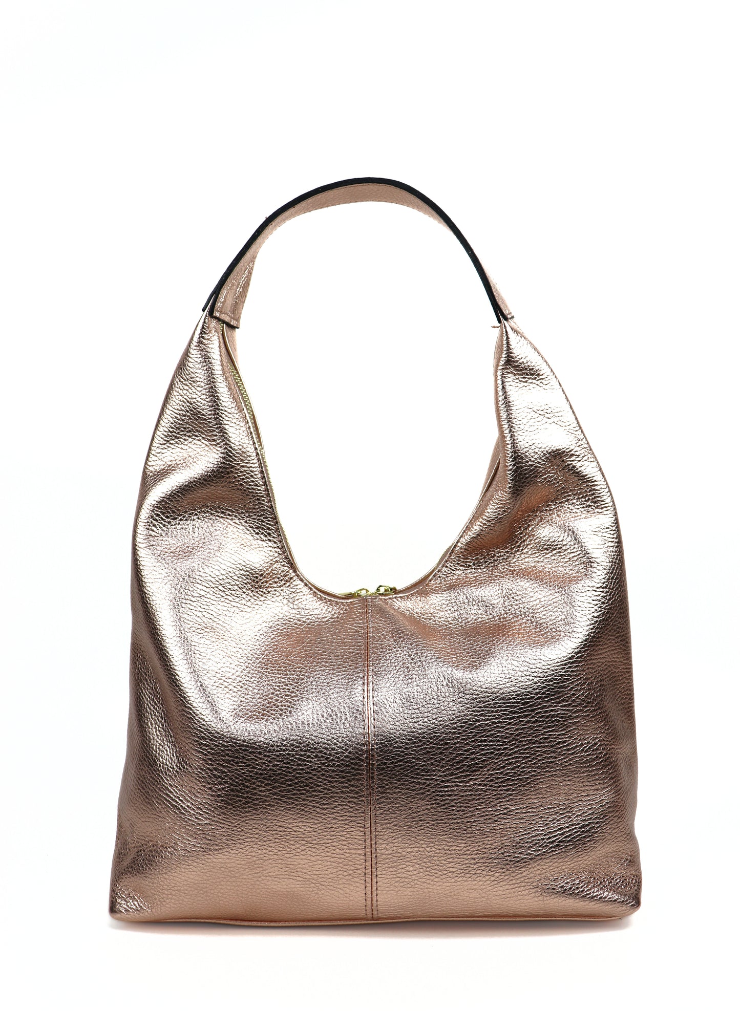 Structured Shoulder Bag ROSE GOLD / TAN
