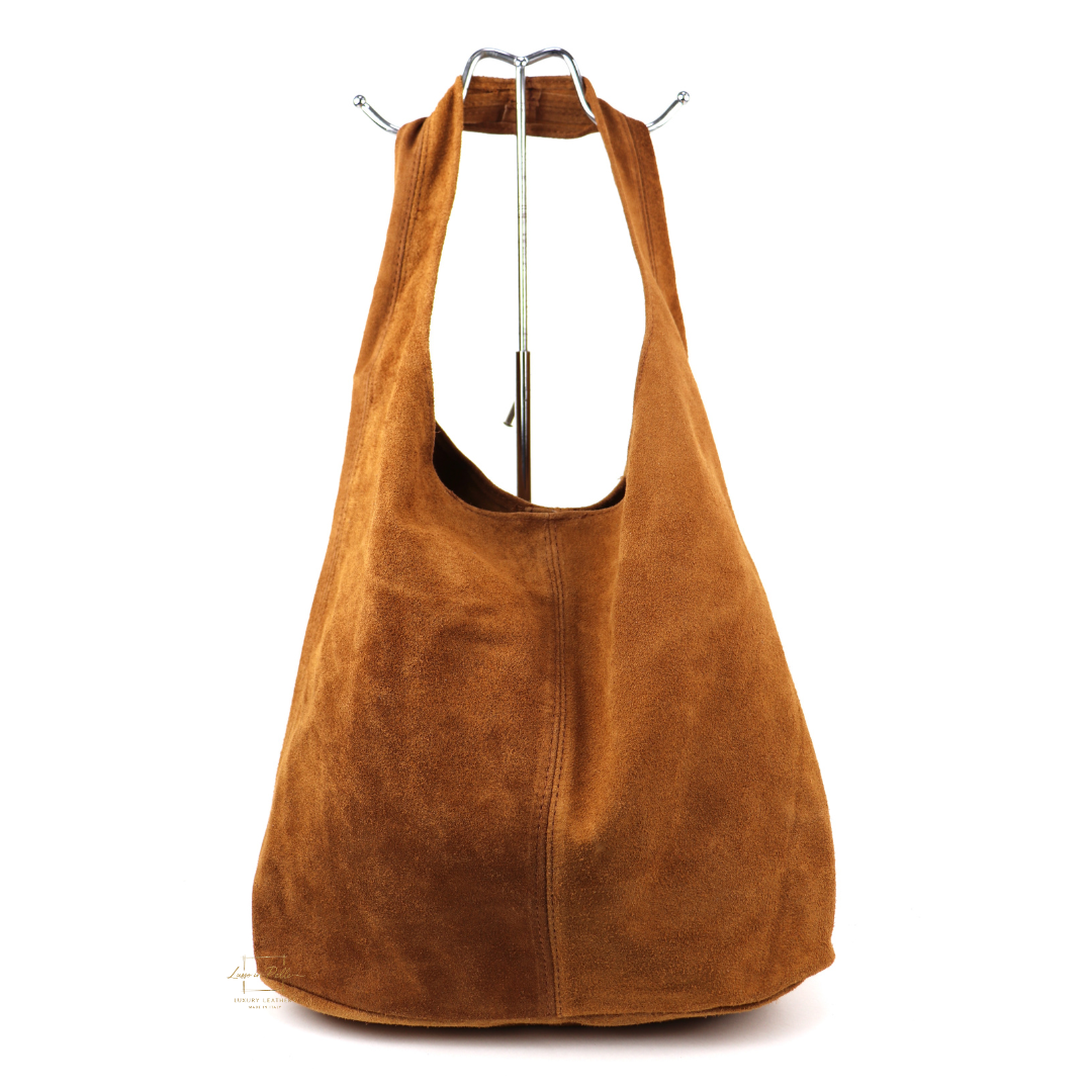 Hobo Slouchy Shoulder Bag - Lussoinpelle tan Tote bags